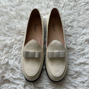 Justar Womens Bow Flat Penny Loafers New In Box Size 9